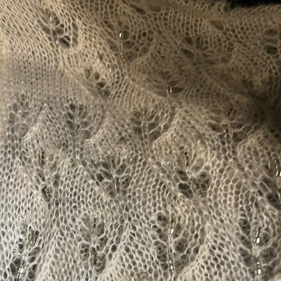 Ann Taylor LOFT XS Cream Laced Top Cardigan - Picture 5 of 6